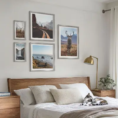 Set de tablouri decorative pentru perete cu peisaje și animale sălbatice din natură