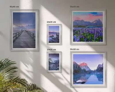 Peisaje montane și de coastă tablou poliptic înrămat