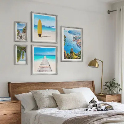 Set de tablouri decorative de perete cu peisaje și plaje de pe litoral