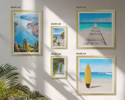 Set de tablouri decorative de perete cu peisaje și plaje de pe litoral