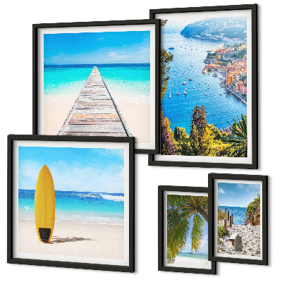 Decorațiune de perete set tablouri Peisaje și plaje de pe litoral