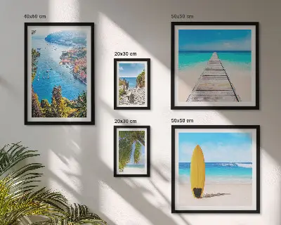 Set de tablouri decorative de perete cu peisaje și plaje de pe litoral