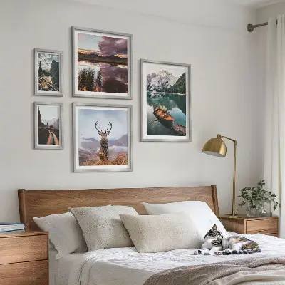 Set de tablouri decorative pentru perete peisaje cu munți, lacuri și natură