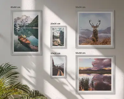 Set de tablouri decorative pentru perete peisaje cu munți, lacuri și natură