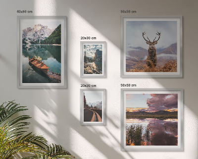 Decorațiune de perete set tablouri Peisaje munți lacuri natură