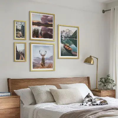 Set de tablouri decorative pentru perete peisaje cu munți, lacuri și natură