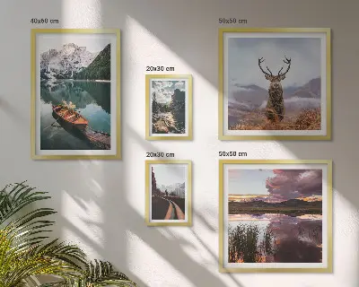 Set de tablouri decorative pentru perete peisaje cu munți, lacuri și natură