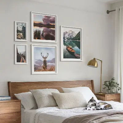 Set de tablouri decorative pentru perete peisaje cu munți, lacuri și natură