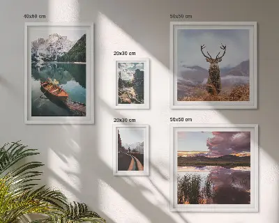 Set de tablouri decorative pentru perete peisaje cu munți, lacuri și natură