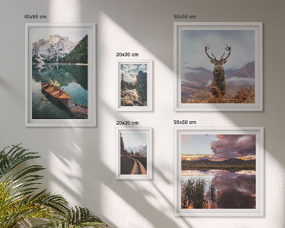 Decorațiune de perete set tablouri Peisaje munți lacuri natură