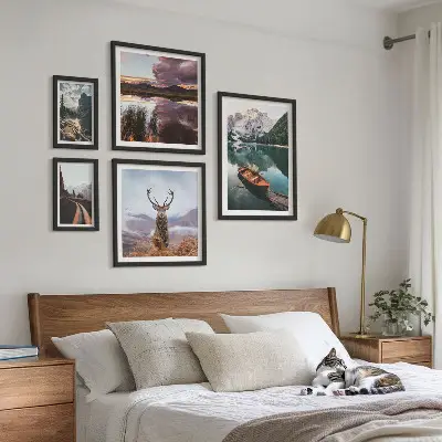 Set de tablouri decorative pentru perete peisaje cu munți, lacuri și natură