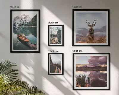 Set de tablouri decorative pentru perete peisaje cu munți, lacuri și natură