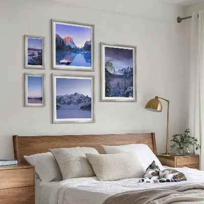 Set de tablouri decorative de perete peisaje cu lacuri de munte și păduri