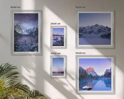 Set de tablouri decorative de perete peisaje cu lacuri de munte și păduri