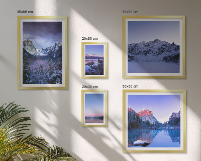 Decorațiune de perete set tablouri Peisaje cu lacuri de munte, păduri