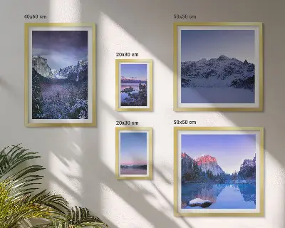 Set de tablouri decorative de perete peisaje cu lacuri de munte și păduri