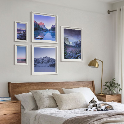 Decorațiune de perete set tablouri Peisaje cu lacuri de munte, păduri