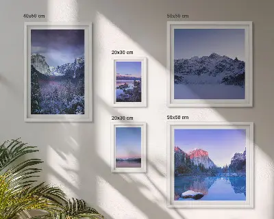 Set de tablouri decorative de perete peisaje cu lacuri de munte și păduri