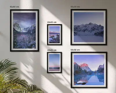 Set de tablouri decorative de perete peisaje cu lacuri de munte și păduri