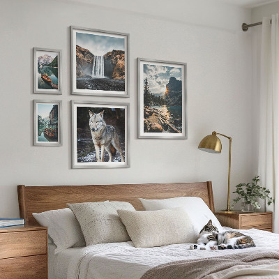 Decorațiune de perete set tablouri Peisaje naturale, animale sălbatice