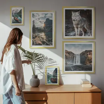 Set de tablouri decorative pentru perete peisaje naturale și animale sălbatice