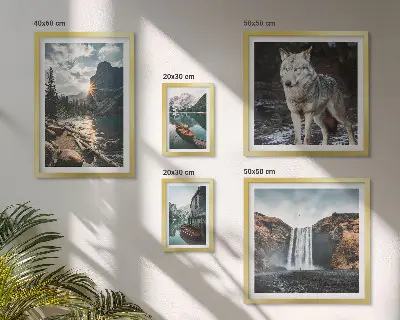 Set de tablouri decorative pentru perete peisaje naturale și animale sălbatice