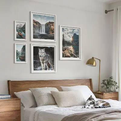 Set de tablouri decorative pentru perete peisaje naturale și animale sălbatice