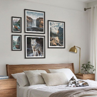 Decorațiune de perete set tablouri Peisaje naturale, animale sălbatice