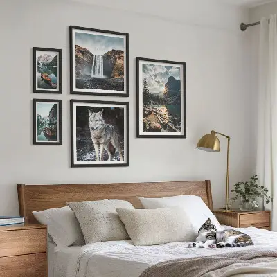Set de tablouri decorative pentru perete peisaje naturale și animale sălbatice