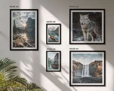 Set de tablouri decorative pentru perete peisaje naturale și animale sălbatice