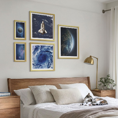 Decorațiune de perete set tablouri Peisajele cosmice ale Pământului