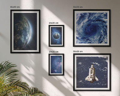Decorațiune de perete set tablouri Peisajele cosmice ale Pământului