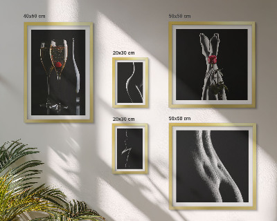 Decorațiune de perete set tablouri Accente moderne elegante, negru și roșu