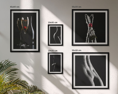 Decorațiune de perete set tablouri Accente moderne elegante, negru și roșu