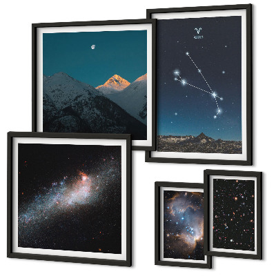 Polyptic înrămat Vederi cosmice ale galaxiilor