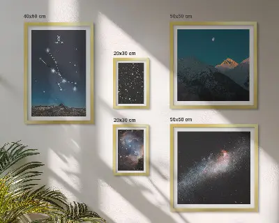 Set de tablouri decorative pentru perete cu peisaje stelare și cosmice nocturne