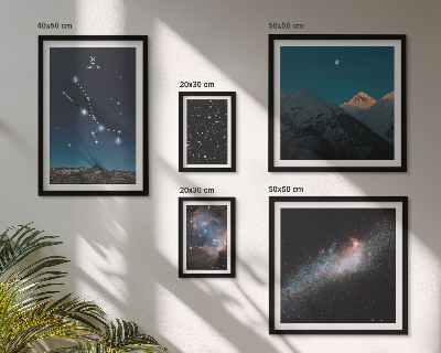 Decorațiune de perete set tablouri Peisaje stelare cosmice noaptea