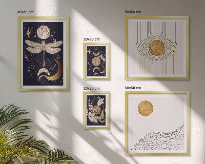 Decorațiune de perete set tablouri Motive elegante cu insecte spațiale