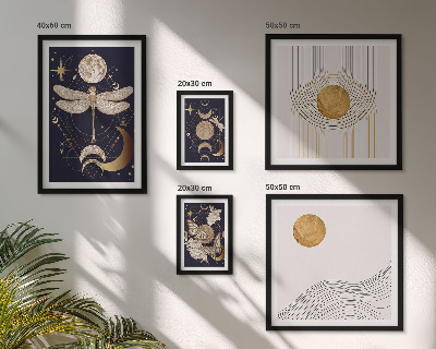 Decorațiune de perete set tablouri Motive elegante cu insecte spațiale