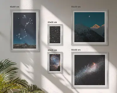 Set de tablouri decorative pentru perete peisaje cosmice nocturne