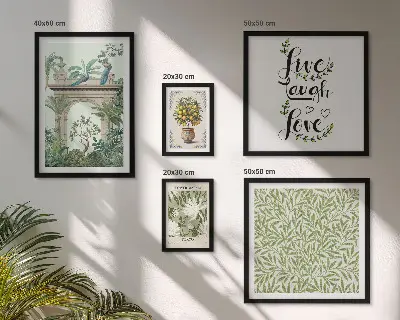 Set de tablouri decorative pentru perete cu motive vegetale și accente boho