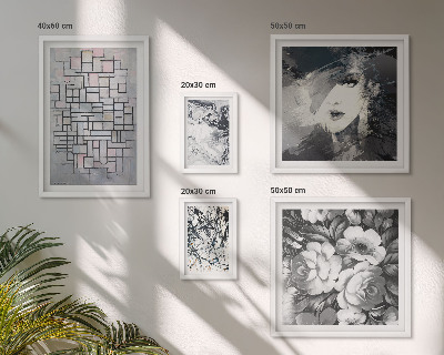 Decorațiune de perete set tablouri Portret modern de flori abstracte