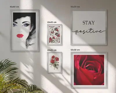 Portrete de femei cu flori vintage set de tablouri poliptice înrămate