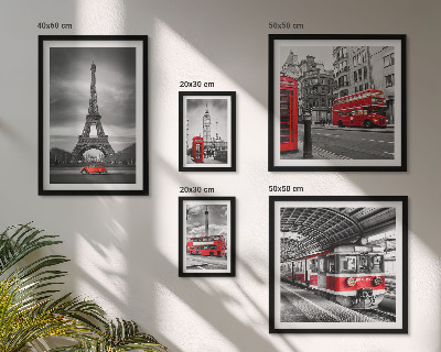 Polyptic înrămat Vederi elegante asupra Londrei și Parisului
