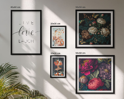Decorațiune de perete set tablouri Sloganuri motivaționale florale