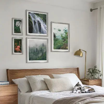 Set de tablouri decorative de perete cu peisaje și animale sălbatice din natură