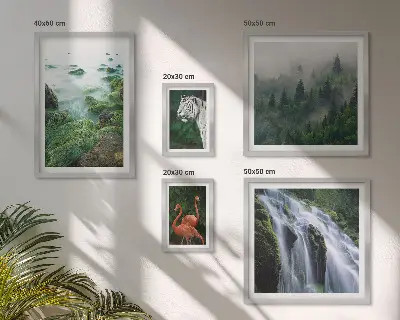 Set de tablouri decorative de perete cu peisaje și animale sălbatice din natură
