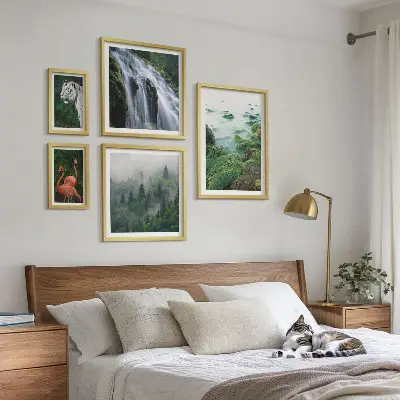Set de tablouri decorative de perete cu peisaje și animale sălbatice din natură