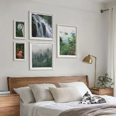 Set de tablouri decorative de perete cu peisaje și animale sălbatice din natură