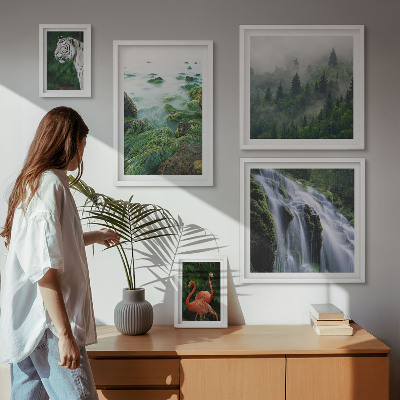 Decorațiune de perete set tablouri Peisaje cu animale sălbatice din natură